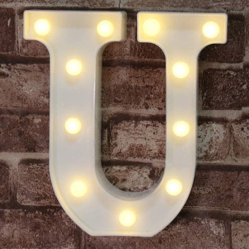 Seasonal Décor |  Led Marquee Letter Lights Sign, Light Up Alphabet Letter For Home Party Wedding Decoration Home Decor & Cleaning Letter A