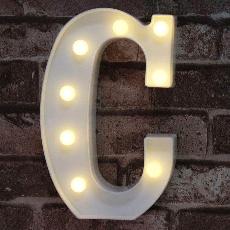 Seasonal Décor |  Led Marquee Letter Lights Sign, Light Up Alphabet Letter For Home Party Wedding Decoration Home Decor & Cleaning Letter A