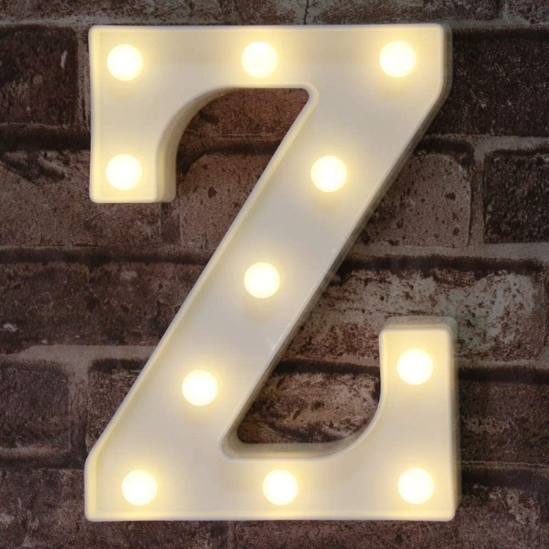 Seasonal Décor |  Led Marquee Letter Lights Sign, Light Up Alphabet Letter For Home Party Wedding Decoration Home Decor & Cleaning Letter A