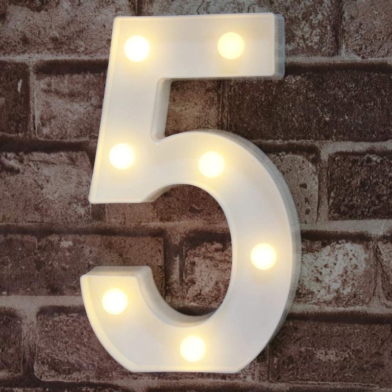 Seasonal Décor |  Led Marquee Letter Lights Sign, Light Up Alphabet Letter For Home Party Wedding Decoration Home Decor & Cleaning Letter A