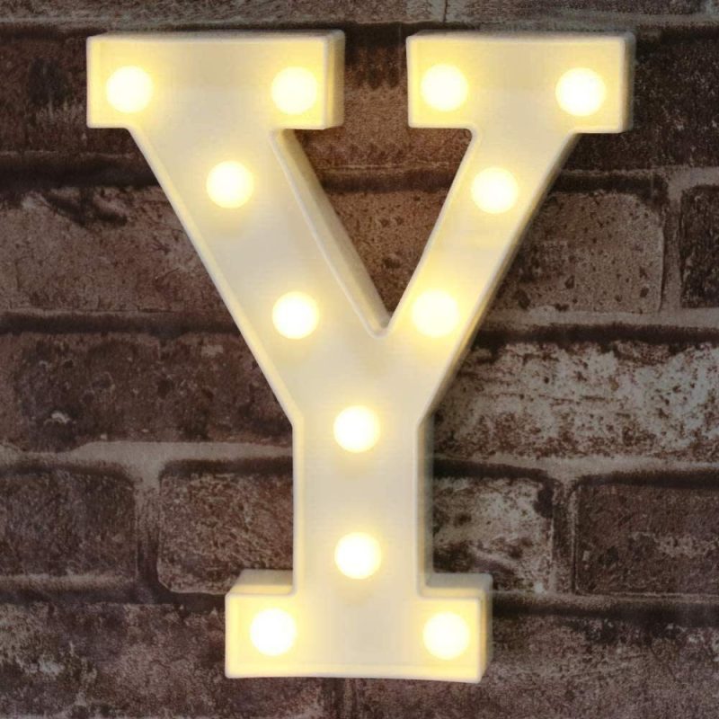 Seasonal Décor |  Led Marquee Letter Lights Sign, Light Up Alphabet Letter For Home Party Wedding Decoration Home Decor & Cleaning Letter A