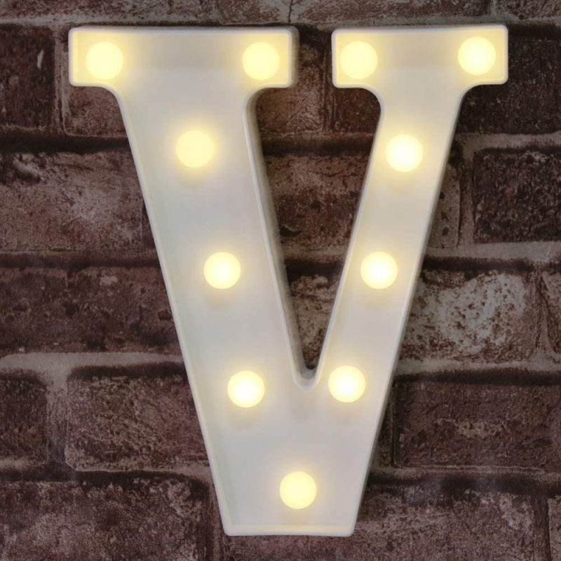 Seasonal Décor |  Led Marquee Letter Lights Sign, Light Up Alphabet Letter For Home Party Wedding Decoration Home Decor & Cleaning Letter A