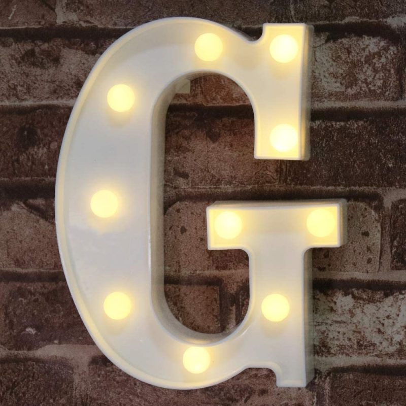 Seasonal Décor |  Led Marquee Letter Lights Sign, Light Up Alphabet Letter For Home Party Wedding Decoration Home Decor & Cleaning Letter A