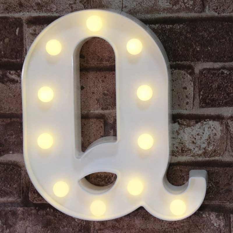 Seasonal Décor |  Led Marquee Letter Lights Sign, Light Up Alphabet Letter For Home Party Wedding Decoration Home Decor & Cleaning Letter A