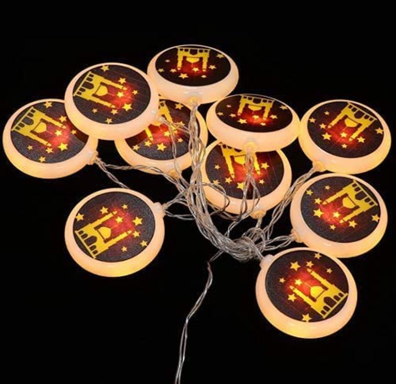 Seasonal Décor |  Star String Lights For Eid Decorations, Mubarak Ramadan Moon Lights String ,10 Leds Battery Operated Islamic Moon Star Lantern Lamp, Eid Ramadan Decorations For Home Outdoor (Church) Home Decor & Cleaning Church-a