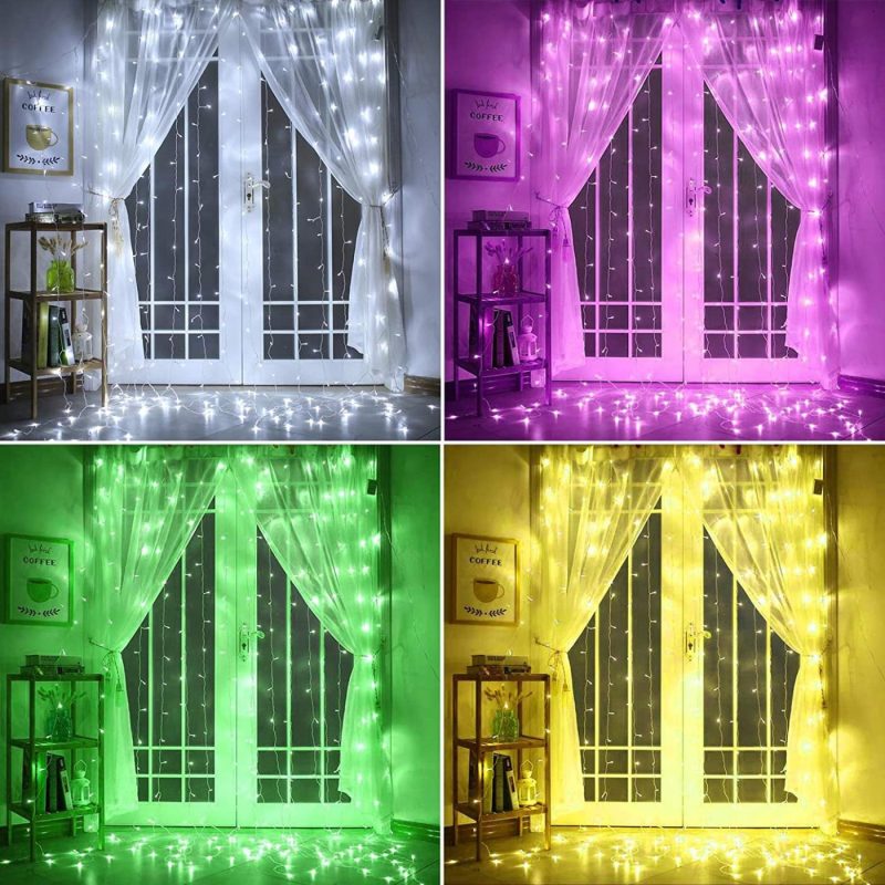 Seasonal Décor |  Twinkle Star 300 Led Window Curtain String Light Wedding Party Home Garden Bedroom Outdoor Indoor Wall Decorations, Warm White Home Decor & Cleaning Seasonal Décor