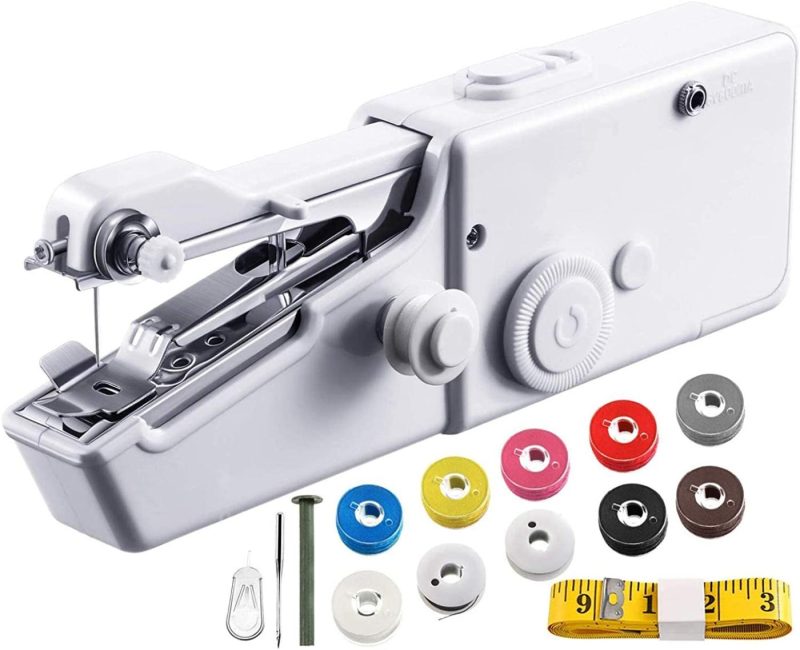 Sewing |  Handheld Sewing Machine Portable Stitching Machine Mini Sewing Machine Accessories With Soft Tape Measure, Sewing Bobbins For Fabric Clothing Kids Cloth, Home And Travel Use Arts, Crafts & Sewing Sewing