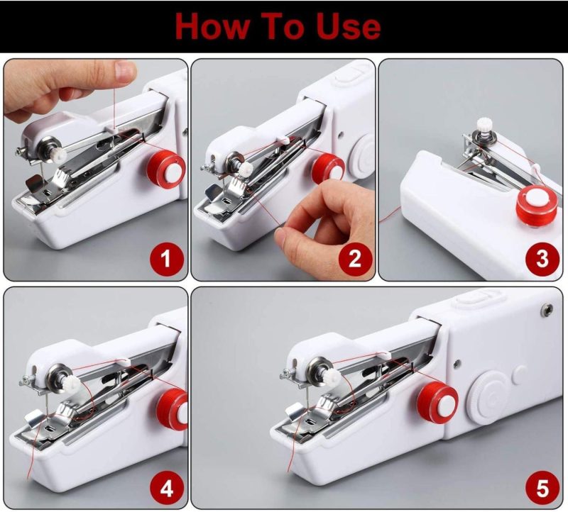 Sewing |  Handheld Sewing Machine Portable Stitching Machine Mini Sewing Machine Accessories With Soft Tape Measure, Sewing Bobbins For Fabric Clothing Kids Cloth, Home And Travel Use Arts, Crafts & Sewing Sewing