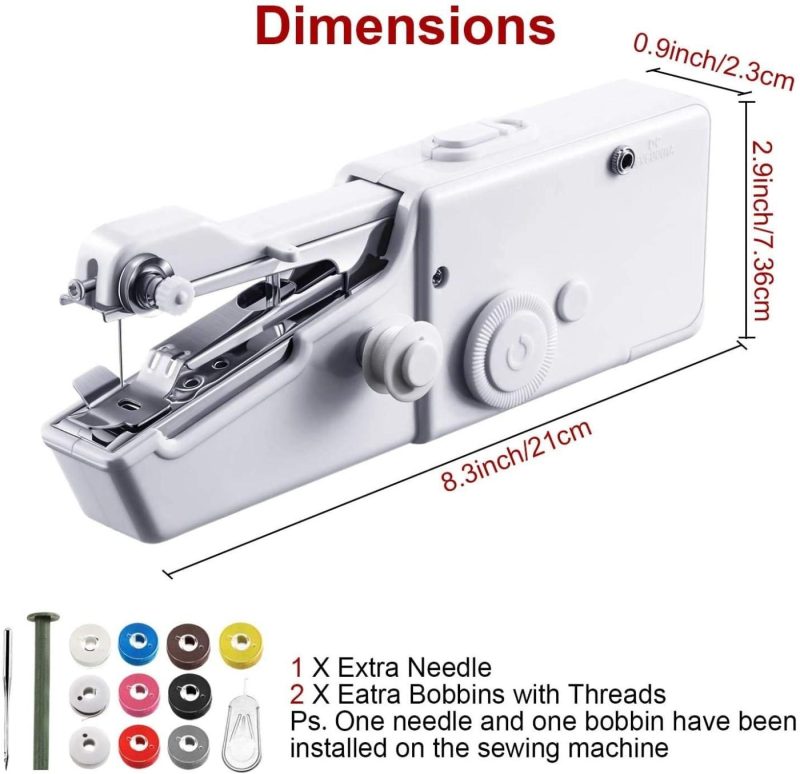 Sewing |  Handheld Sewing Machine Portable Stitching Machine Mini Sewing Machine Accessories With Soft Tape Measure, Sewing Bobbins For Fabric Clothing Kids Cloth, Home And Travel Use Arts, Crafts & Sewing Sewing