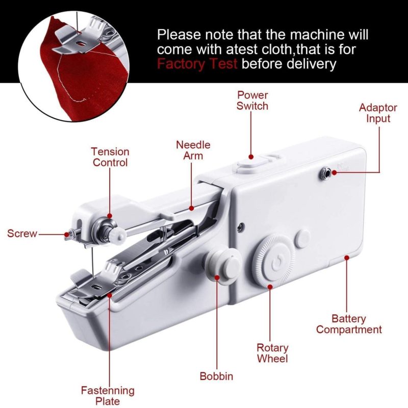 Sewing |  Handheld Sewing Machine Portable Stitching Machine Mini Sewing Machine Accessories With Soft Tape Measure, Sewing Bobbins For Fabric Clothing Kids Cloth, Home And Travel Use Arts, Crafts & Sewing Sewing