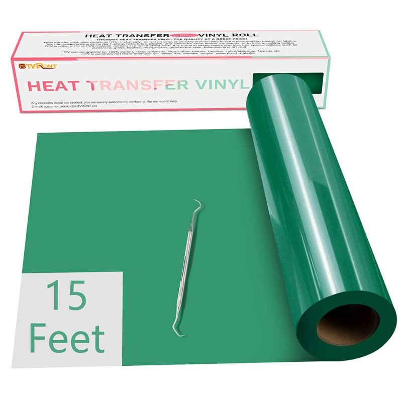 Sewing |  Heat Transfer Vinyl Red Htv Rolls – 12" X 15Ft Red Iron On Vinyl For Cricut & Silhouette Cameo Easy To Cut & Weed For Heat Vinyl Design Arts, Crafts & Sewing Apple Green