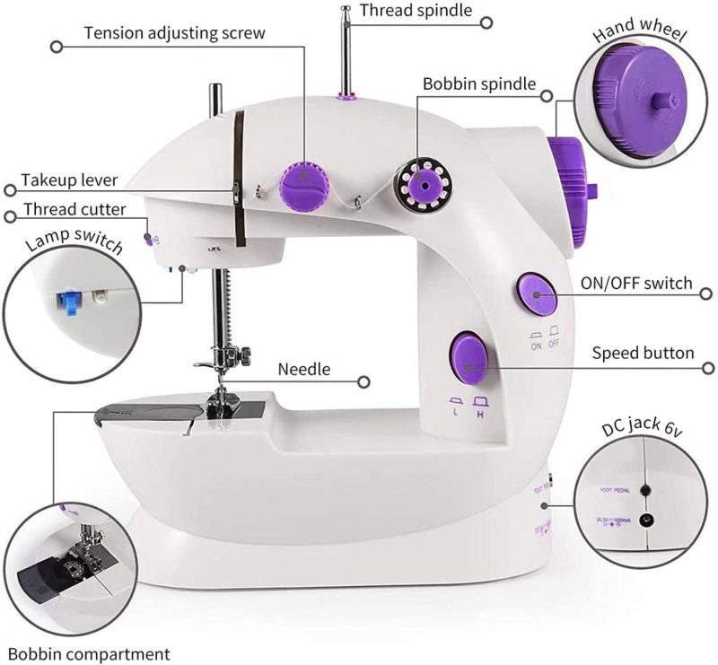 Sewing |  Mini Sewing Machine – Easy To Learn Portable Sewing Machine For Home Crafting & Diy Project Arts, Crafts & Sewing EALEK