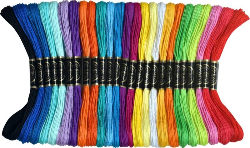 Sewing |  Premium Embroidery Floss – Cross Stitch Threads – Friendship Bracelets Floss Hand Embroidery Thread Arts, Crafts & Sewing LE PAON