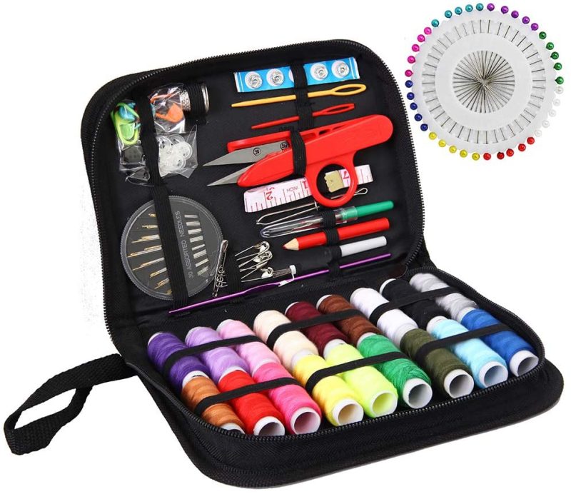 Sewing |  Sewing Kit, Xl Sewing Supplies For Diy, Beginners, Adult, Kids, Summer Campers, Travel And Home,Sewing Set With Scissors, Thimble, Thread, Needles, Tape Measure, Carrying Case And Accessories Arts, Crafts & Sewing Sewing