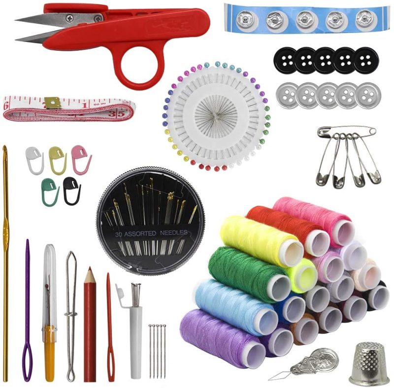 Sewing |  Sewing Kit, Xl Sewing Supplies For Diy, Beginners, Adult, Kids, Summer Campers, Travel And Home,Sewing Set With Scissors, Thimble, Thread, Needles, Tape Measure, Carrying Case And Accessories Arts, Crafts & Sewing Sewing