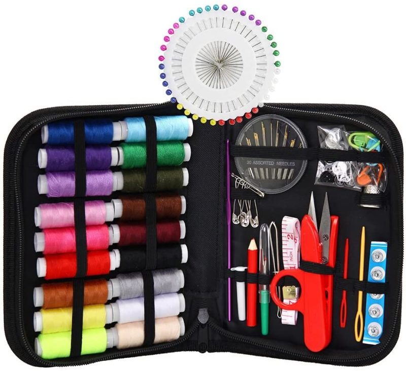 Sewing |  Sewing Kit, Xl Sewing Supplies For Diy, Beginners, Adult, Kids, Summer Campers, Travel And Home,Sewing Set With Scissors, Thimble, Thread, Needles, Tape Measure, Carrying Case And Accessories Arts, Crafts & Sewing Sewing