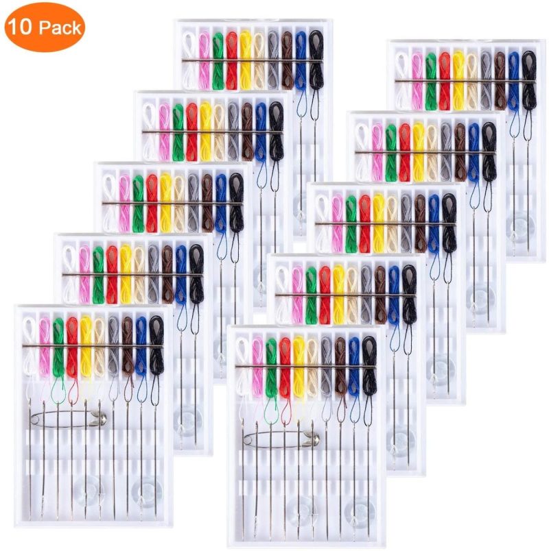 Sewing |  Sofire 10 Boxes Home And Travel Quick Fix Sewing Kit Pre Threaded Needle Kit, Each Box With 10 Pieces Arts, Crafts & Sewing Sewing