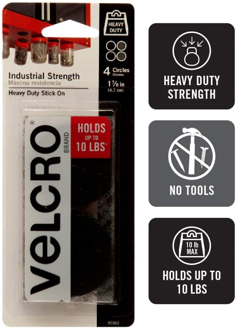 Sewing |  Velcro Brand Industrial Fasteners Stick-On Adhesive | Professional Grade Heavy Duty Strength | Indoor Outdoor Use Arts, Crafts & Sewing black