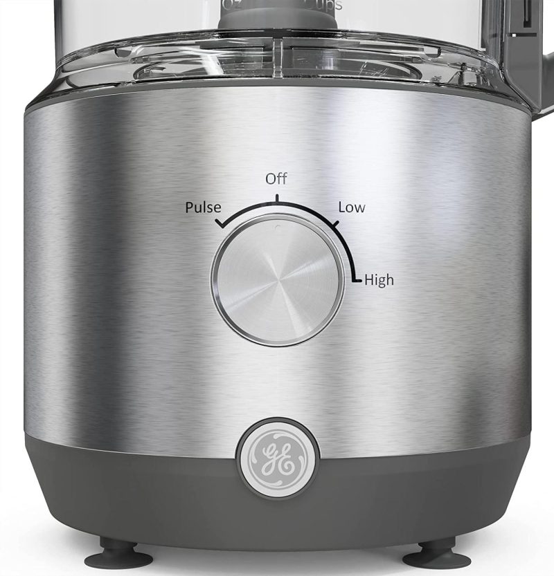 Small Appliances |  Ge Food Processor | 12 Cup | Complete With 3 Feeding Tubes, Stainless Steel Mixing Blade & Shredding Disc | 3 Speed | Great For Shredded Cheese, Chicken & More | Kitchen Essentials | 550 Watts Home Decor & Cleaning Food Processor