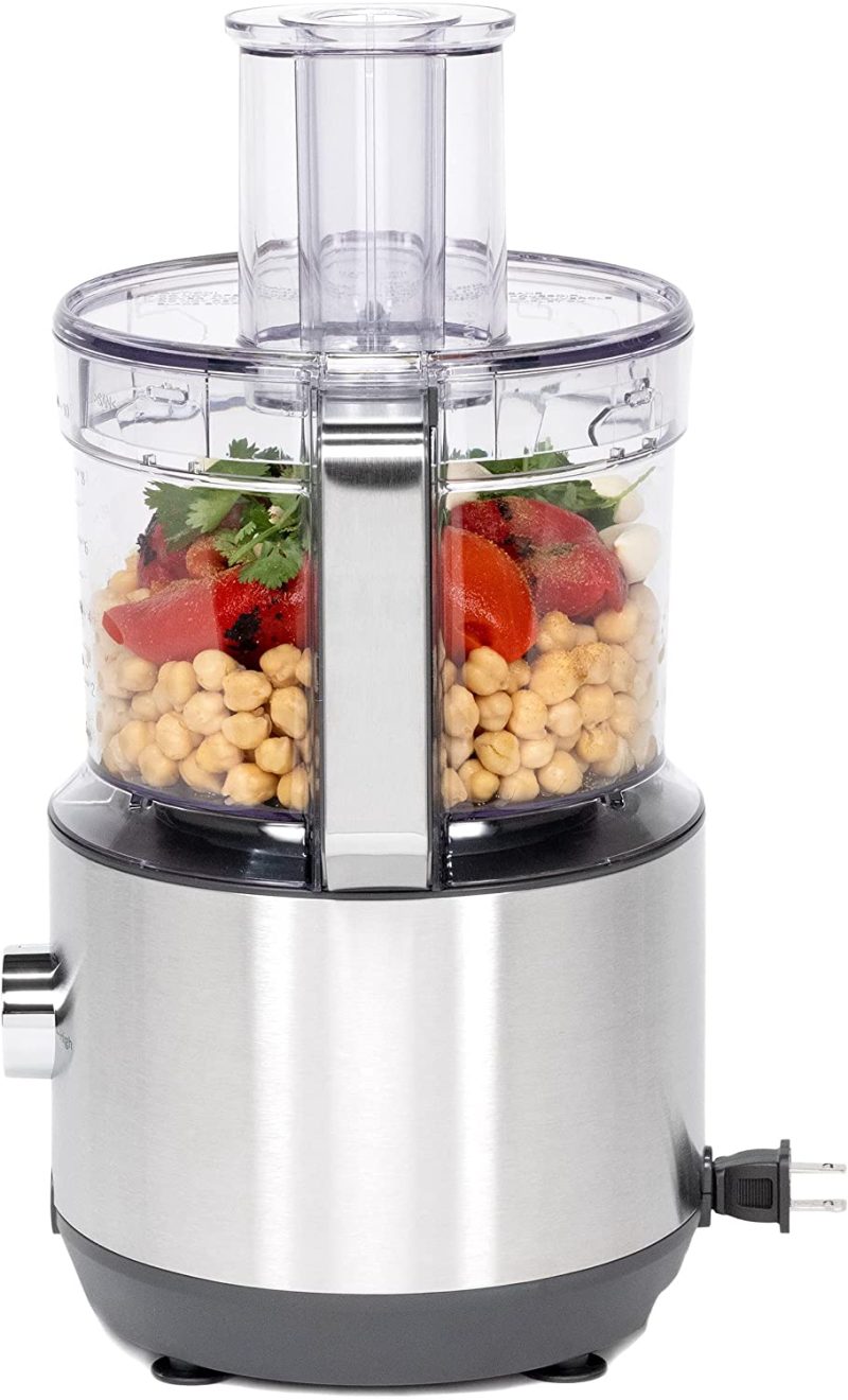 Small Appliances |  Ge Food Processor | 12 Cup | Complete With 3 Feeding Tubes, Stainless Steel Mixing Blade & Shredding Disc | 3 Speed | Great For Shredded Cheese, Chicken & More | Kitchen Essentials | 550 Watts Home Decor & Cleaning Food Processor