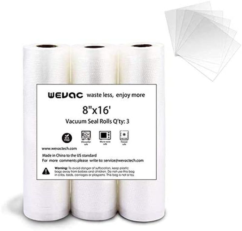 Small Appliances |  Wevac Vacuum Sealer Bags Food Saver, Seal A Meal, Weston. Commercial Grade, Bpa Free, Heavy Duty, Great For Vac Storage, Meal Prep Or Sous Vide Home Decor & Cleaning Kitchen & Dining