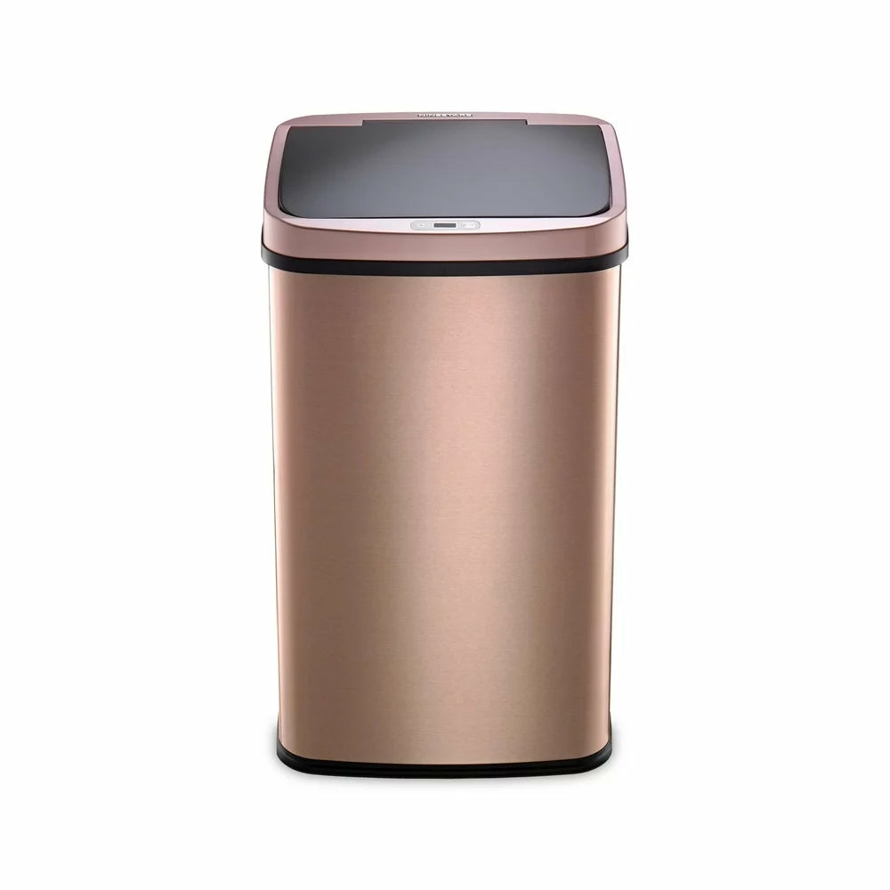 Storage & Organization |  13.2 Gal Motion Sensor Trash Can, Fingerprint-Resistant Home Decor & Cleaning Gold