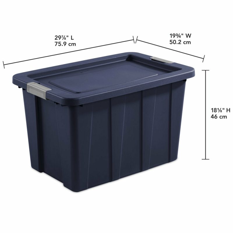 Storage & Organization |  30 Gallon Dark Indigo Latch Tuff Tote Home Decor & Cleaning Single