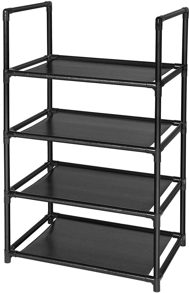 Storage & Organization |  4 Or 8 Tiers Black Sturdy Shoe Rack Shelf Non-Woven Fabric Shoe Tower Organizer Home Decor & Cleaning Storage & Organization