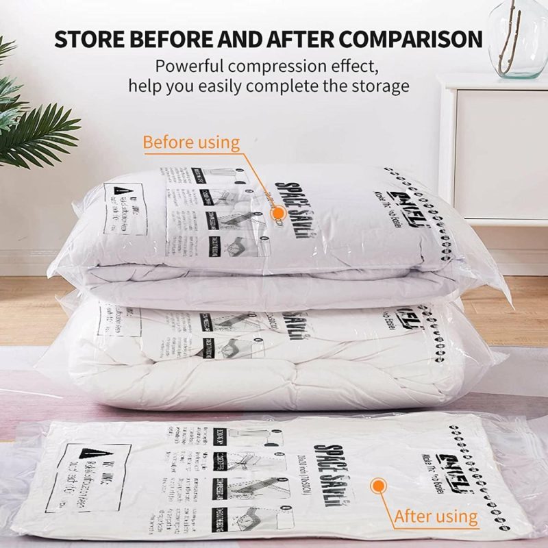 Storage & Organization |  6 Pack Vacuum Storage Bags, Space Saver Bags Compression Storage Bags For Home Decor & Cleaning Storage & Organization