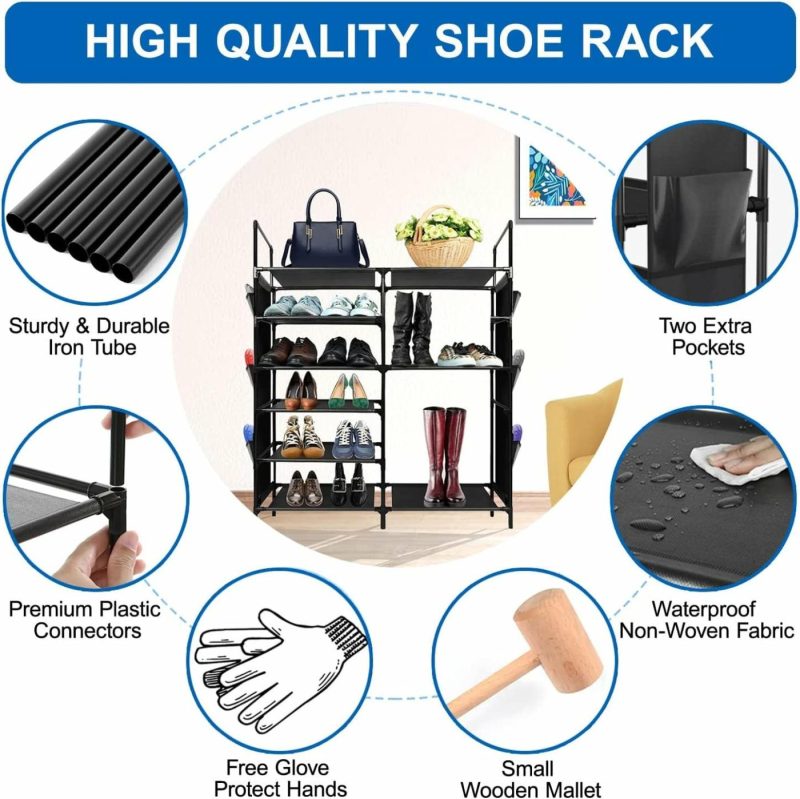 Storage & Organization |  6 Tiers Shoe Rack Organizer Home Decor & Cleaning AIMLYXEE