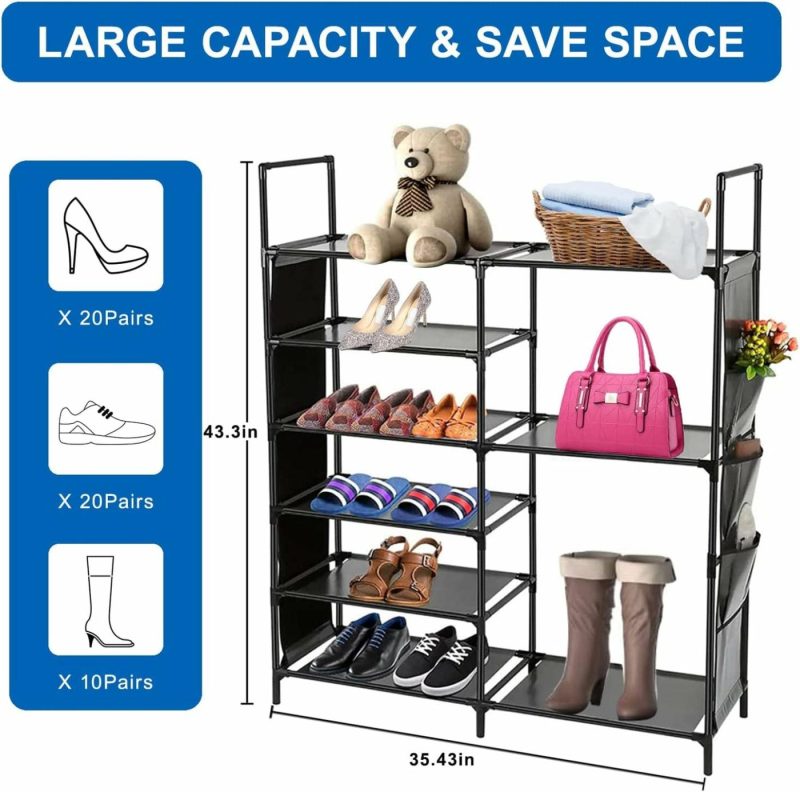 Storage & Organization |  6 Tiers Shoe Rack Organizer Home Decor & Cleaning AIMLYXEE