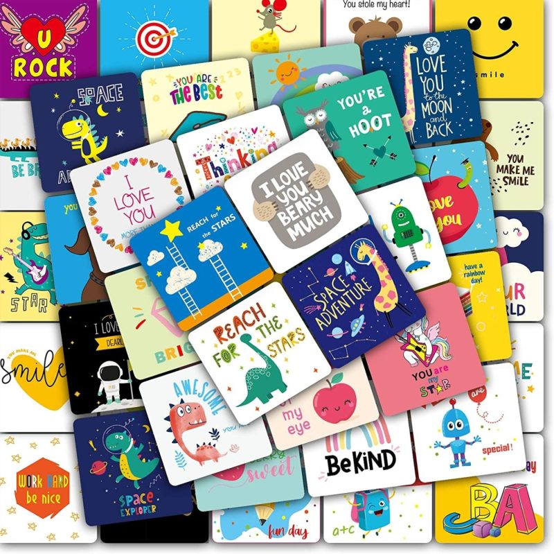 Storage & Organization |  60 Pack Lunch Box Notes For Kids Joke Cards For Boys Girls Inspirational Note Cards Motivational Notes For Lunchbox Back To School Supplies Home Decor & Cleaning Joke Cards