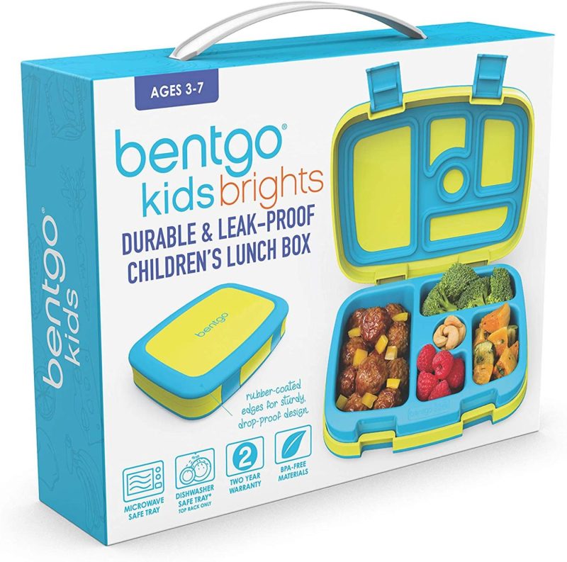 Storage & Organization |  Bentgo Kids Brights – Leak-Proof, 5-Compartment Bento-Style Kids Lunch Box – Ideal Portion Sizes For Ages 3 To 7 – Bpa-Free, Dishwasher Safe, Food-Safe Materials Home Decor & Cleaning Bentgo