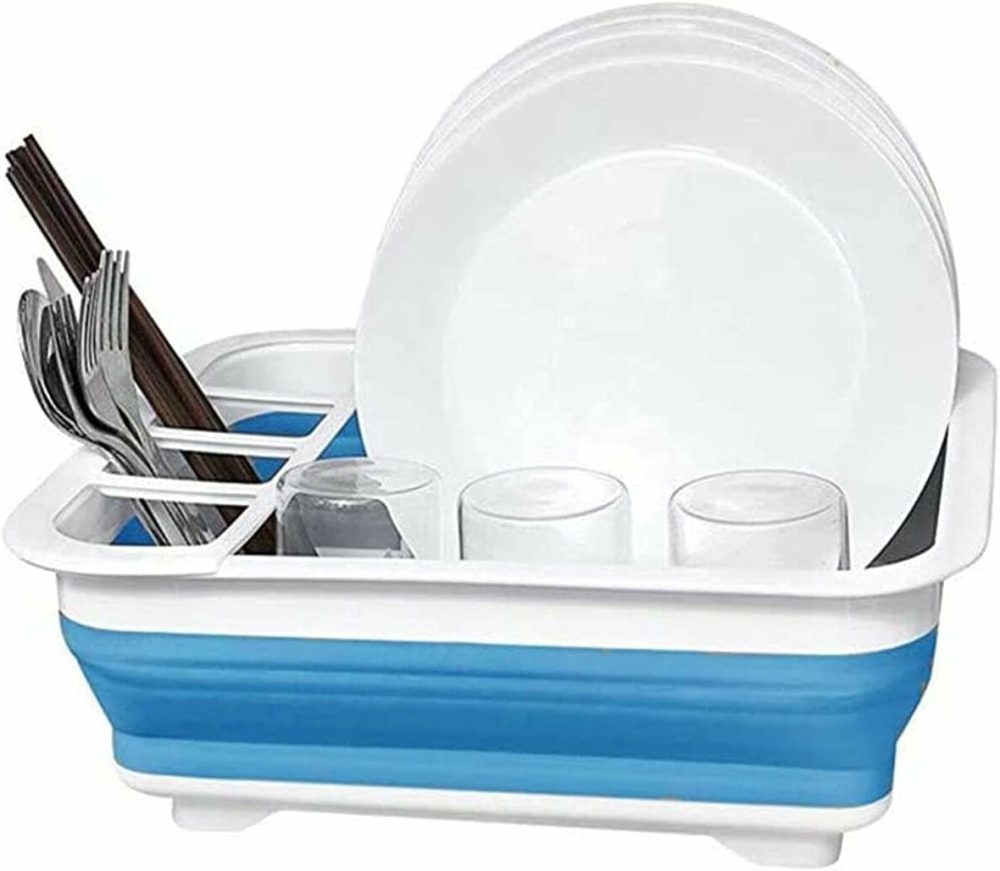 Storage & Organization |  Collapsible Dish Drying Rack With Drainer Board Home Decor & Cleaning Kitchen & Dining