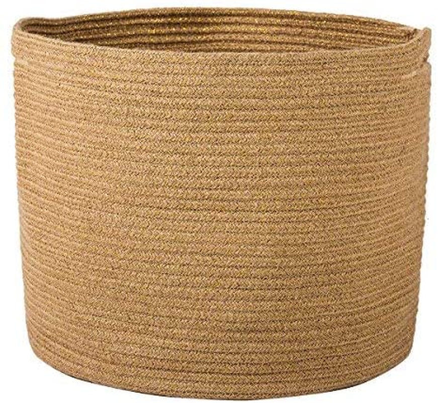 Storage & Organization |  Goodpick Woven Storage Basket – Jute Basket – Rope Basket With Handles For Toys, Magazine, Books, Blanket, Logs, And Pot Plant Cover, Versatile Plant Holder Floor Laundry Storage Bin, 15.8"D X 12.6"H Home Decor & Cleaning Goodpick