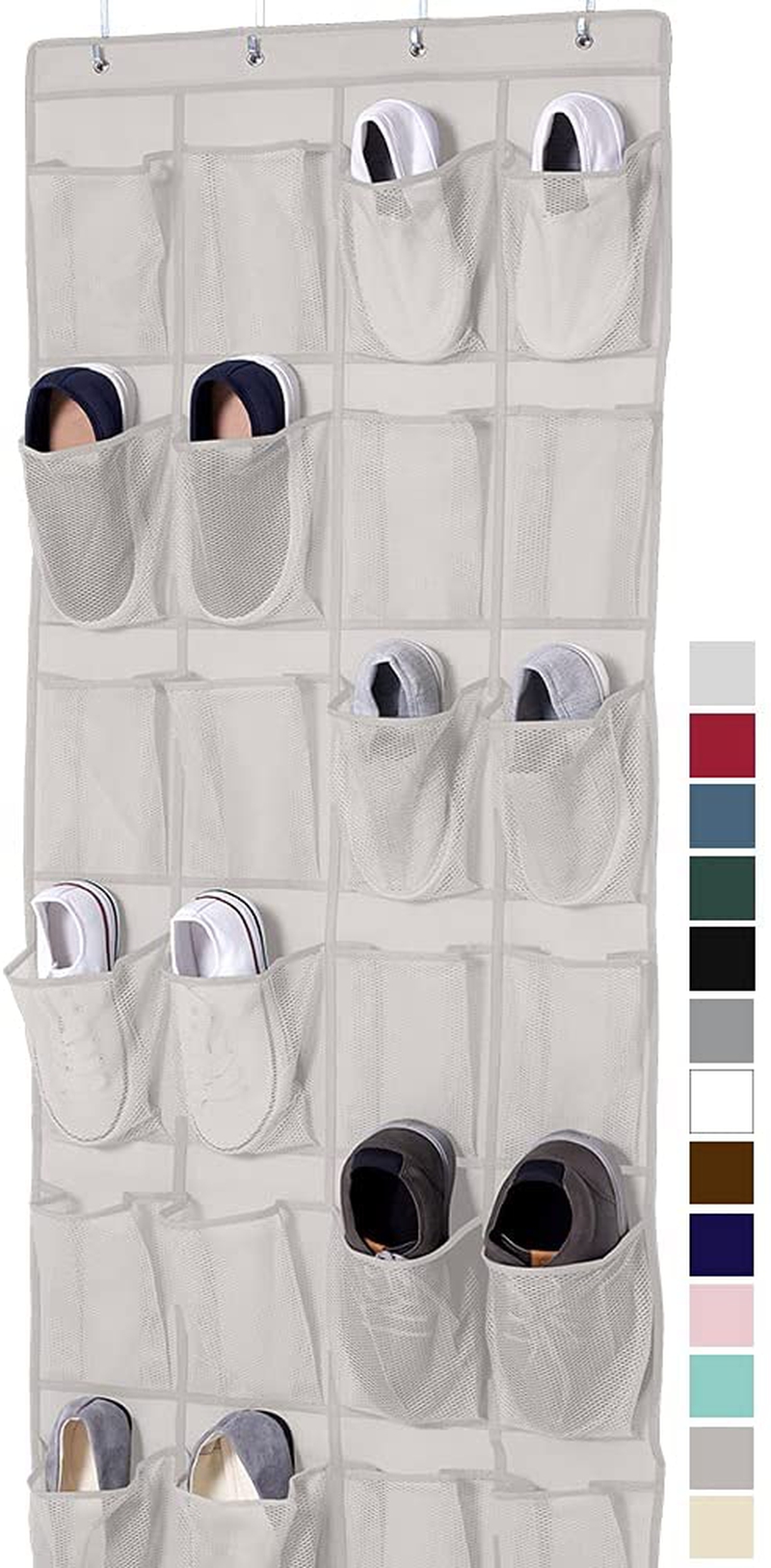 Storage & Organization |  Gorilla Grip Large 24 Pocket Shoe Organizer, Breathable Mesh, Holds Up To 40 Pounds, Sturdy Hooks, Space Saving, Over Door, Storage Rack Hangs On Closets For Shoes, Sneakers Or Home Accessories, Linen Home Decor & Cleaning Gorilla Grip