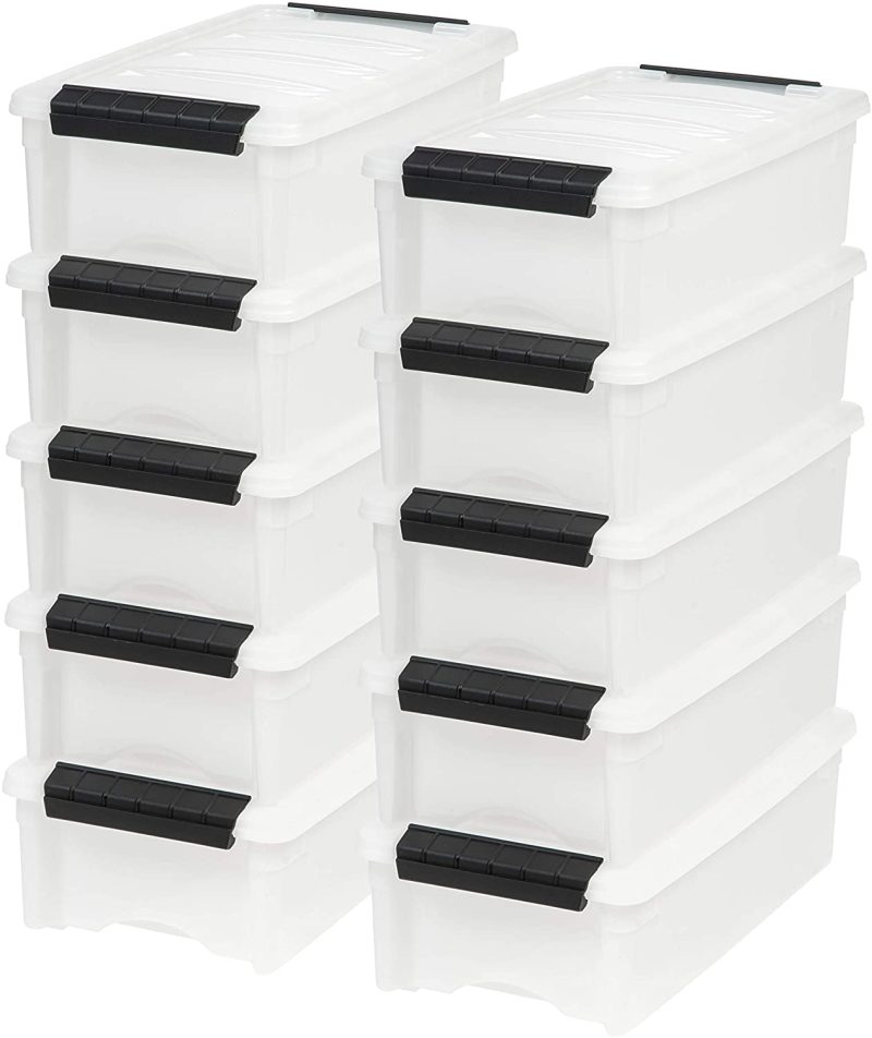 Storage & Organization |  Iris Usa Tb Pearl Plastic Storage Bin Tote Organizing Container With Durable Lid And Secure Latching Buckles, 19 Qt, 6 Count Home Decor & Cleaning IRIS USA, Inc.