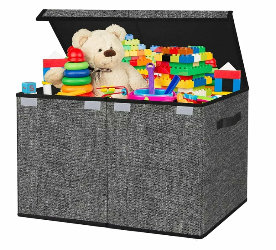 Storage & Organization |  Large Toy Box Chest Storage Organizer With Lid Home Decor & Cleaning black