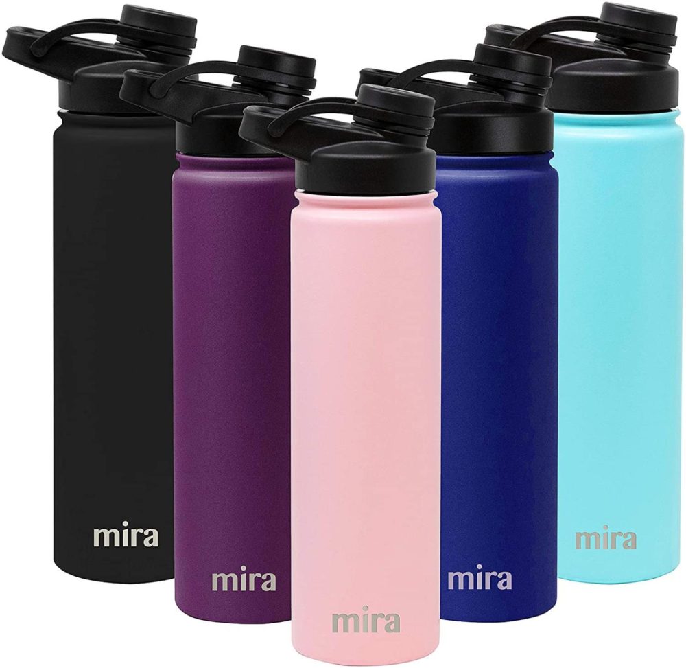 Storage & Organization |  Mira 24 Oz Stainless Steel Water Bottle – Hydro Vacuum Insulated Metal Thermos Flask Keeps Cold For 24 Hours, Hot For 12 Hours – Bpa-Free Spout Lid Cap – Taffy Pink Home Decor & Cleaning Kitchen & Dining