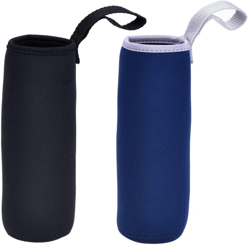 Storage & Organization |  Mudder 2 Pieces Water Bottle Sleeve Neoprene Carrier Nylon Bottle Sleeve For 19.4 Oz Glass Water Bottle, 550 Ml (Black And Navy Blue) Home Decor & Cleaning Kitchen & Dining