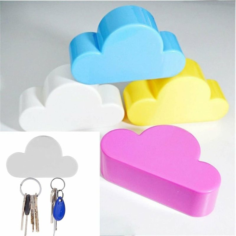 Storage & Organization |  Pack Of 4 Magnetic Key Holder Home Decor & Cleaning Cloud key holder