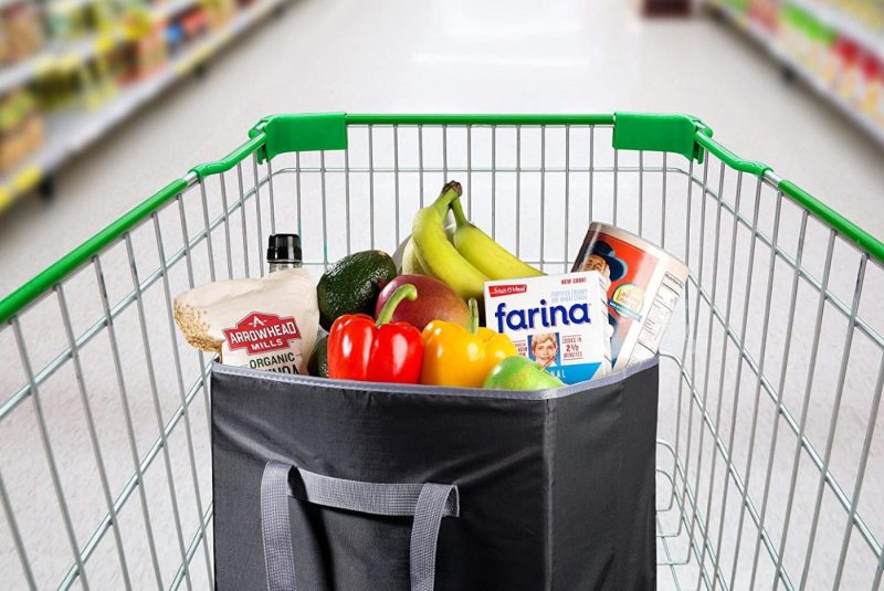 Storage & Organization |  Reusable Shopping Cube Grocery Bag – These Sturdy Tote Bags Will Keep Your Car Trunk Groceries In Place. Long Handles To Carry In Hand Or Over Shoulder. Folds Flat For Convenient Storage. (Set Of 4) Home Decor & Cleaning Kitchen & Dining