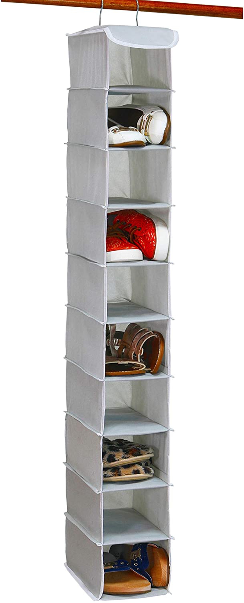 Storage & Organization |  Simple Houseware 10 Shelves Hanging Shoes Organizer Holder For Closet, Grey Home Decor & Cleaning Grey