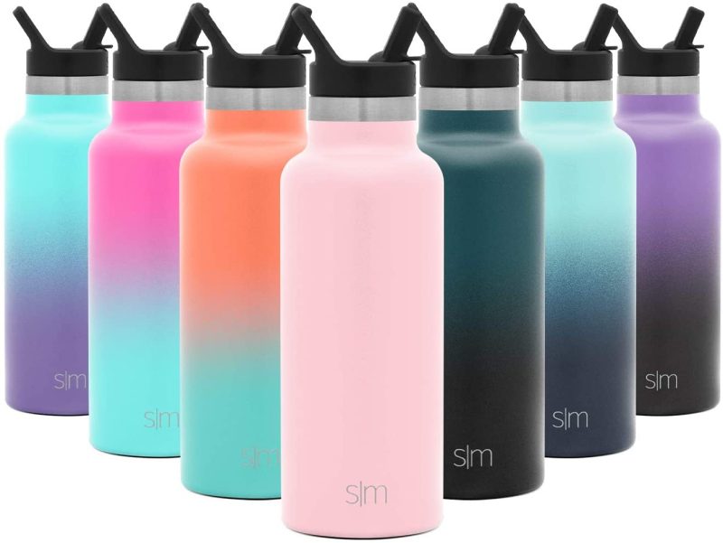 Storage & Organization |  Simple Modern Insulated Water Bottle With Straw Lid Small Reusable Ascent Narrow Mouth Stainless Steel Thermos Flask, 17Oz Straw Lid, Blush Home Decor & Cleaning Kitchen & Dining