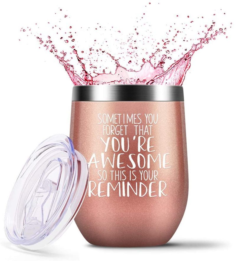 Storage & Organization |  Sometimes You Forget That You Are Awesome – Thank You Gifts, Funny Birthday Cup Inspirational Gifts For, Men, Coworker, Friends – Vacuum Insulated Tumbler With Keychain Glitter 12Oz Home Decor & Cleaning Kitchen & Dining