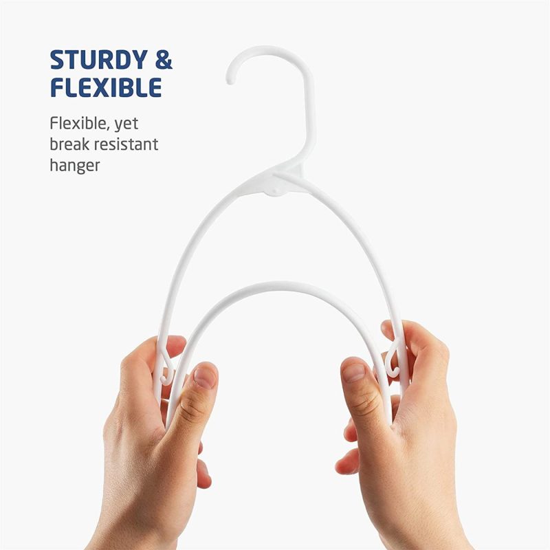 Storage & Organization |  White Standard Plastic Hangers (50 Pack) Durable Tubular Shirt Hanger Ideal For Laundry & Everyday Use, Slim & Space Saving, Heavy Duty Clothes Hanger For Coats, Pants, Dress, Etc. Hangs Up To 5.5 Lbs Home Decor & Cleaning Storage & Organization