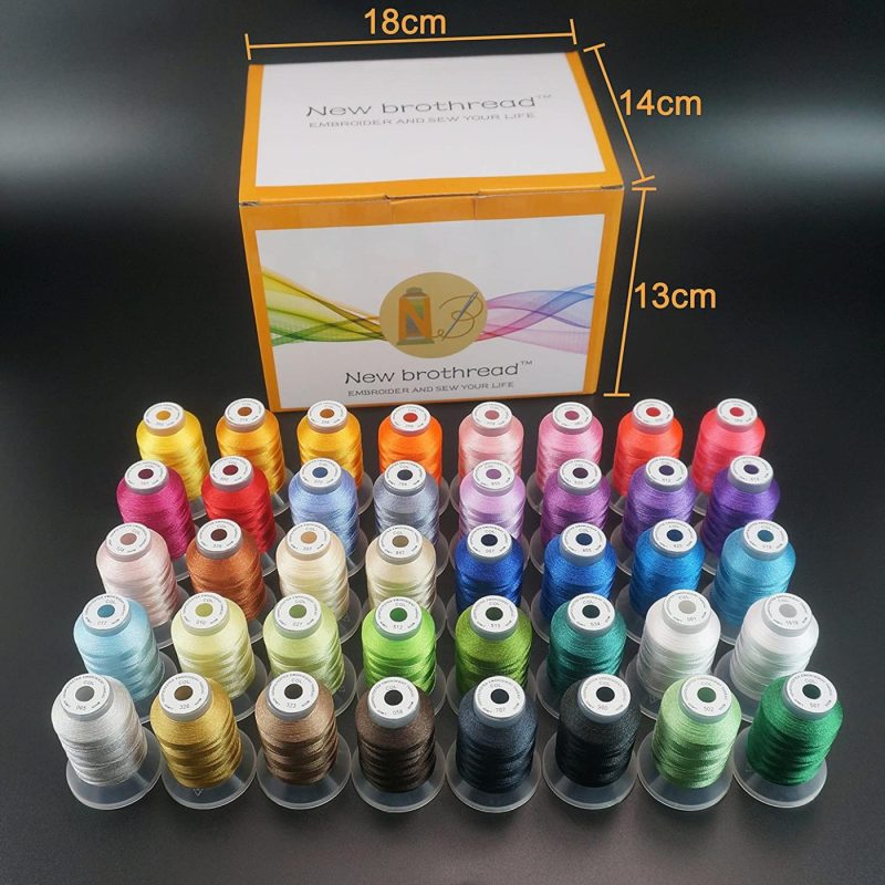 Thread & Floss |  New Brothread 40 Brother Colors Polyester Embroidery Machine Thread Kit 500M (550Y) Each Spool For Brother Babylock Janome Singer Pfaff Husqvarna Bernina Embroidery And Sewing Machines Arts, Crafts & Sewing New Brothread