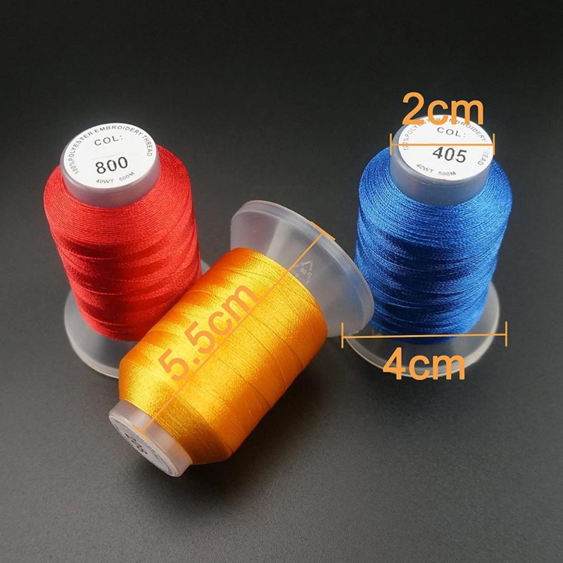 Thread & Floss |  New Brothread 40 Brother Colors Polyester Embroidery Machine Thread Kit 500M (550Y) Each Spool For Brother Babylock Janome Singer Pfaff Husqvarna Bernina Embroidery And Sewing Machines Arts, Crafts & Sewing New Brothread