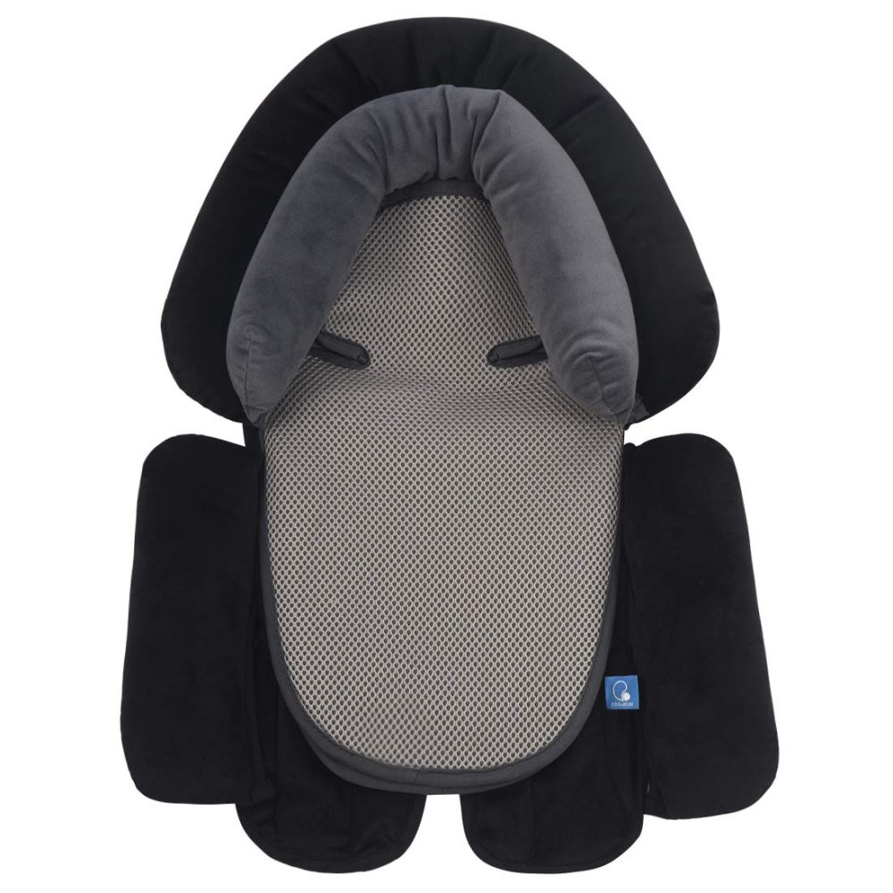 Travel Gear |  Coolbebe Upgraded 3-In-1 Baby Head Neck Body Support Pillow For Newborn Infant Toddler – Extra Soft Car Seat Insert Cushion Pad, Perfect For Carseats, Strollers, Swing Luggage & Travel Gear Black Gray