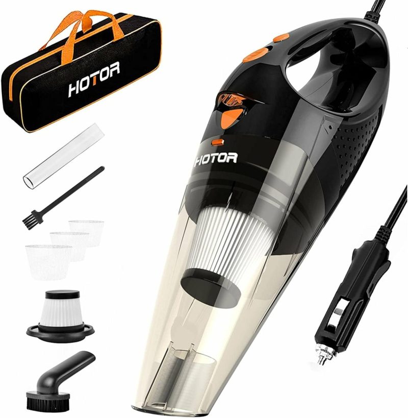 Vacuums & Floor Care |  Car Vacuum Cleaner Handheld Home Decor & Cleaning Black & Orange